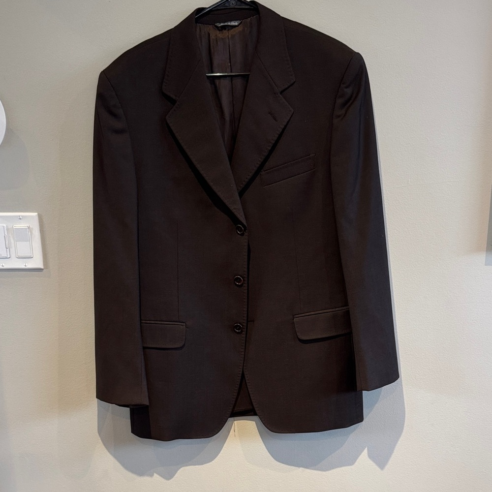 Alexander McQueen brown wool blazer 40